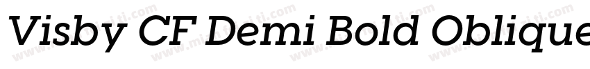Visby CF Demi Bold Oblique字体转换